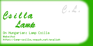 csilla lamp business card